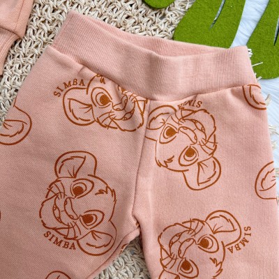  Conj. Casaco e Calça de Moletom Simba - Laranja